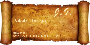 Jakob Ibolya névjegykártya