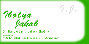 ibolya jakob business card